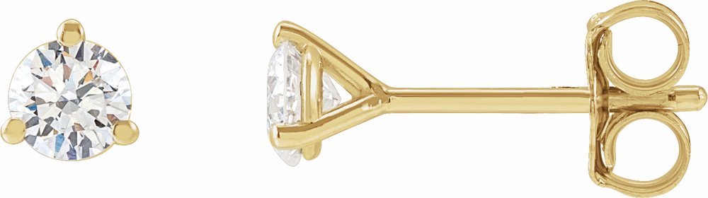 14K Yellow Gold 1/8 CTW Lab-Grown Diamond Stud Earrings