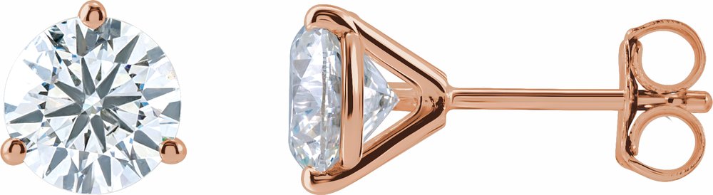 14K Rose Gold 2 CTW Lab-Grown Diamond Stud Earrings