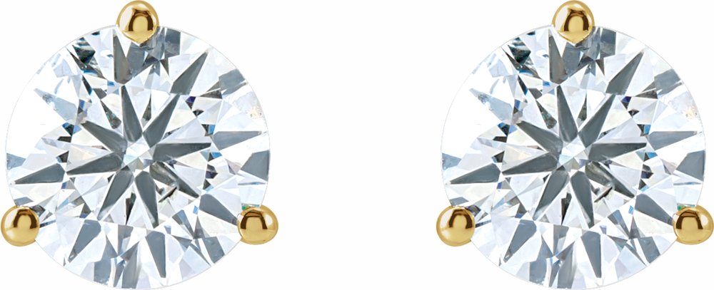 14K Yellow Gold 2 CTW Lab-Grown Diamond Stud Earrings