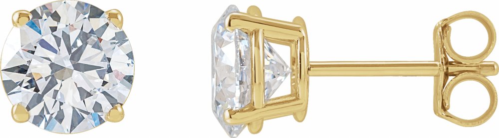 14K Yellow Gold 2 CTW Lab-Grown Diamond Earrings