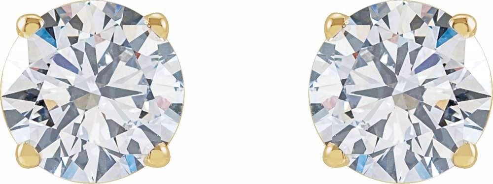 14K Yellow Gold 2 CTW Lab-Grown Diamond Earrings