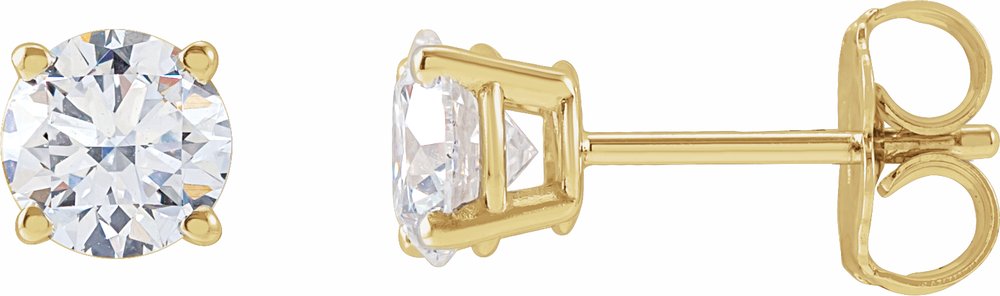 14K Yellow Gold 3 CTW Lab-Grown Diamond Earrings