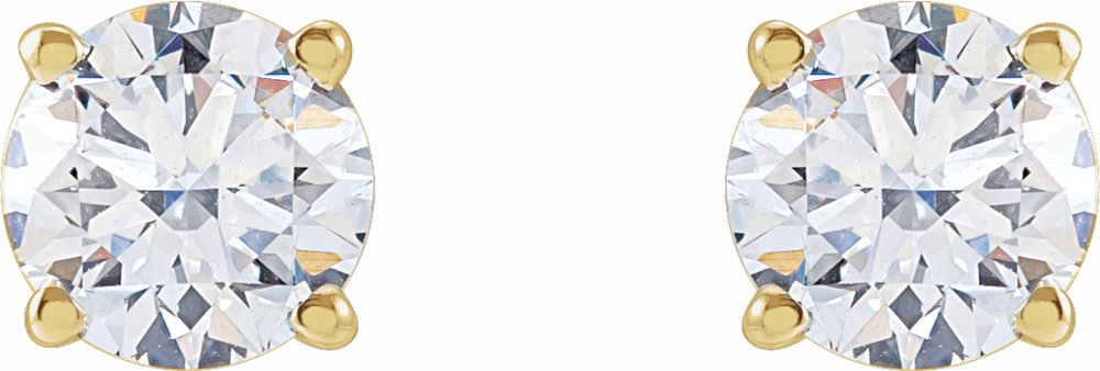 14K Yellow Gold 1 1/4 CTW Lab-Grown Diamond Earrings