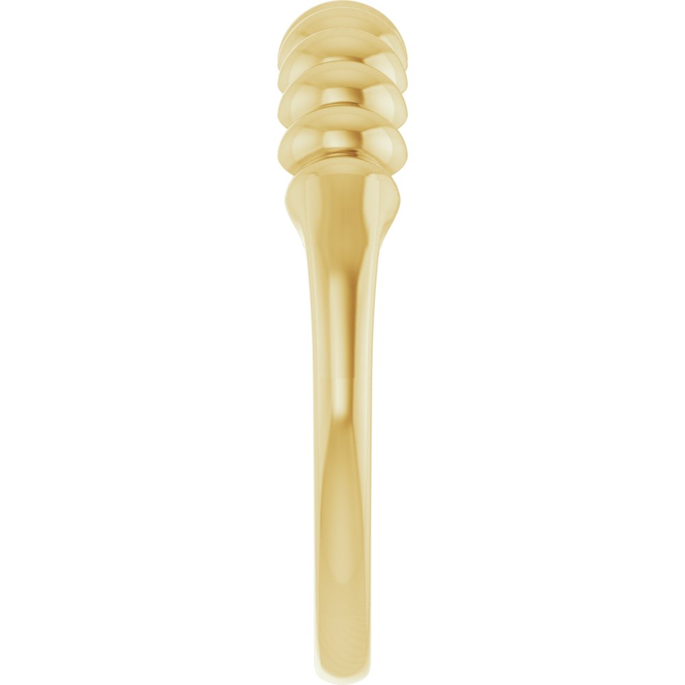 14K Yellow Gold Puffed Stackable Ring