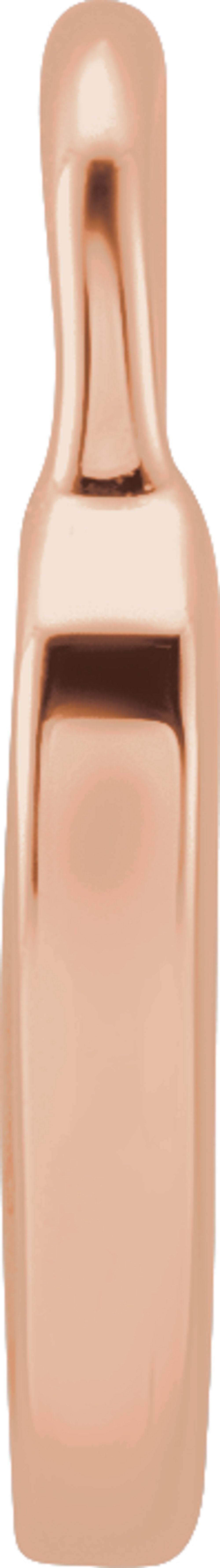 14K Rose Black Enamel Heart Pendant