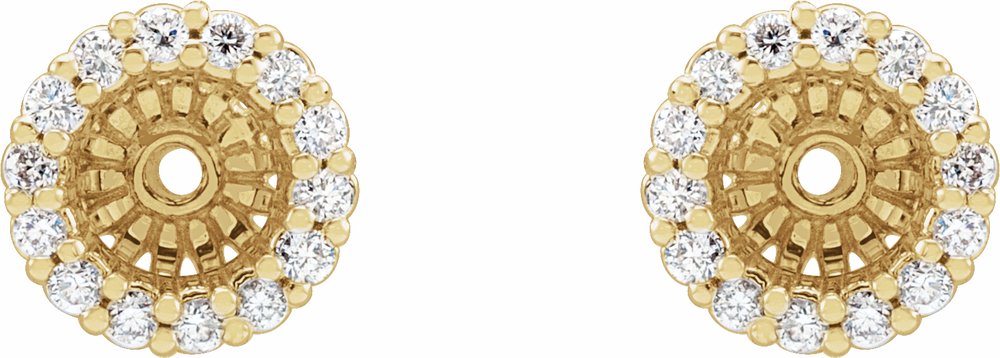 14K Yellow 1/6 CTW Natural Diamond Earring Jackets with 4.1 mm ID
