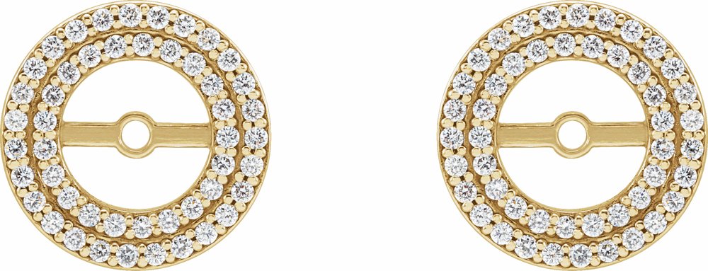 14K Yellow Gold 1/4 CTW Natural Diamond Earring Jackets