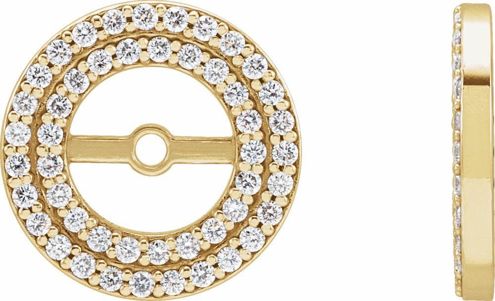 14K Yellow Gold 1/4 CTW Natural Diamond Earring Jackets