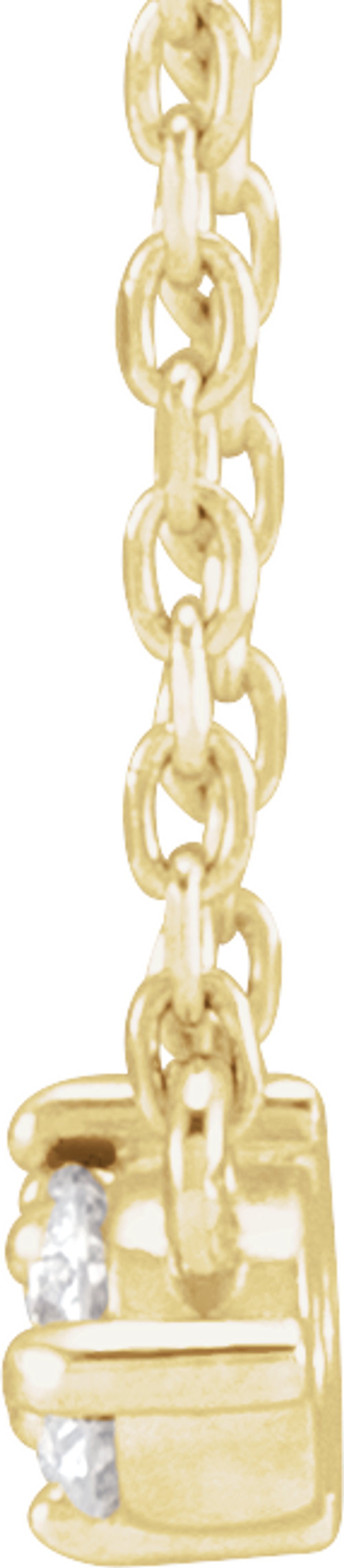 14K Yellow Gold 1/5 CTW Natural Diamond Three-Stone 18" Necklace