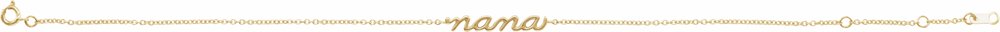 14K Yellow Gold Lowercase Script Nana Bracelet