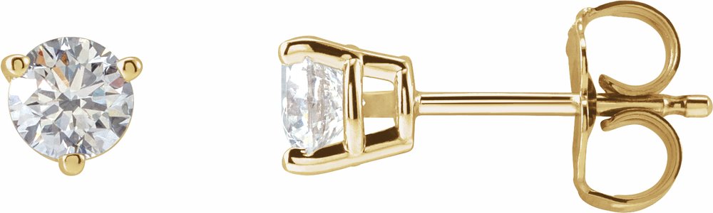 14K Yellow Gold 1/2 CTW Natural Diamond Earrings