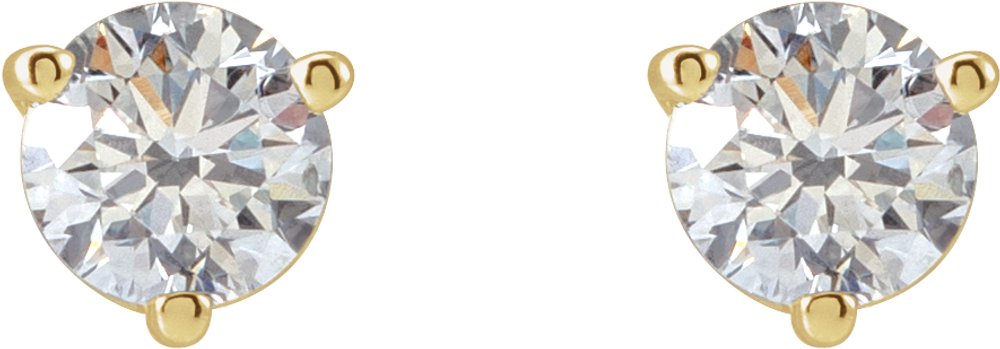 14K Yellow Gold 1/2 CTW Natural Diamond Earrings