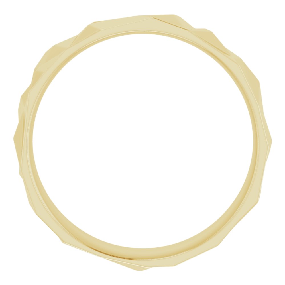 Sterling Silver 6 mm Geometric Comfort-Fit Flat Band Size 8.5