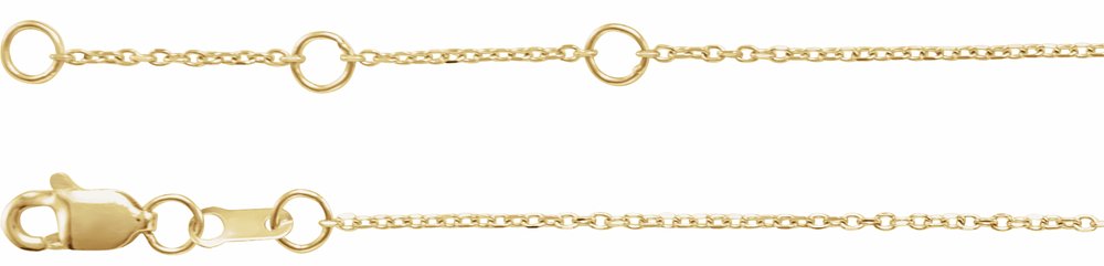 14K Yellow Gold Mama 6 1/2-7 1/2" Bracelet