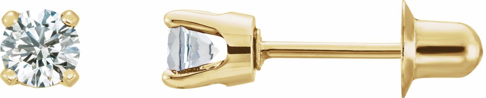 14K Yellow Gold 1/5 CTW Natural Diamond Earrings