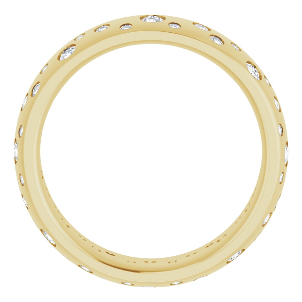 14K Yellow Gold 3/8 CTW Natural Diamond Band Size 6.5