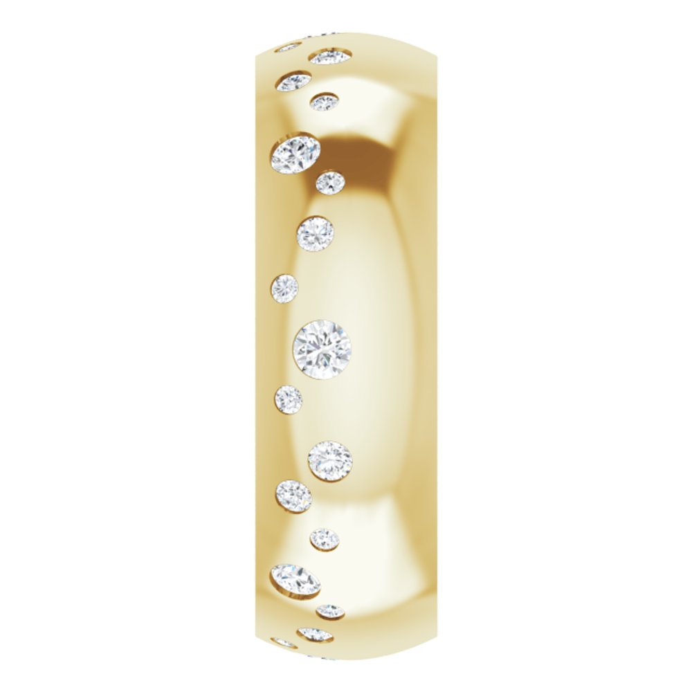 14K Yellow Gold 3/8 CTW Natural Diamond Band Size 6.5