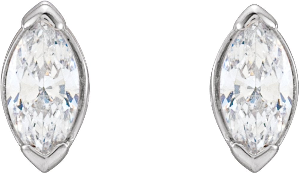 14K White 1/3 CTW Lab-Grown Diamond Stud Earrings