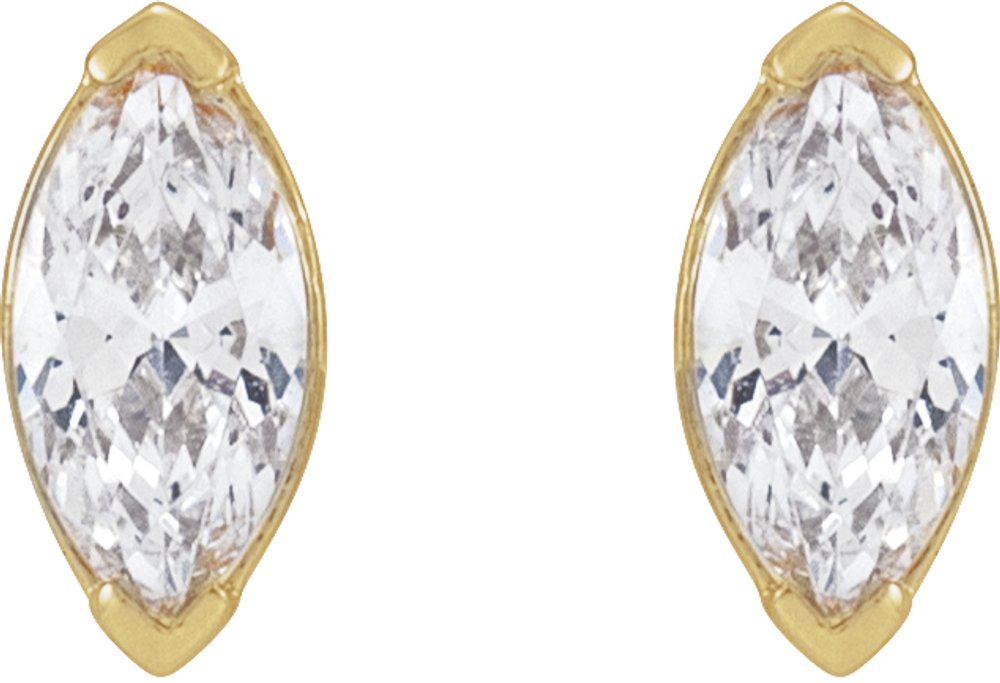 14K Yellow Gold 1/2 CTW Lab-Grown Diamond Stud Earrings