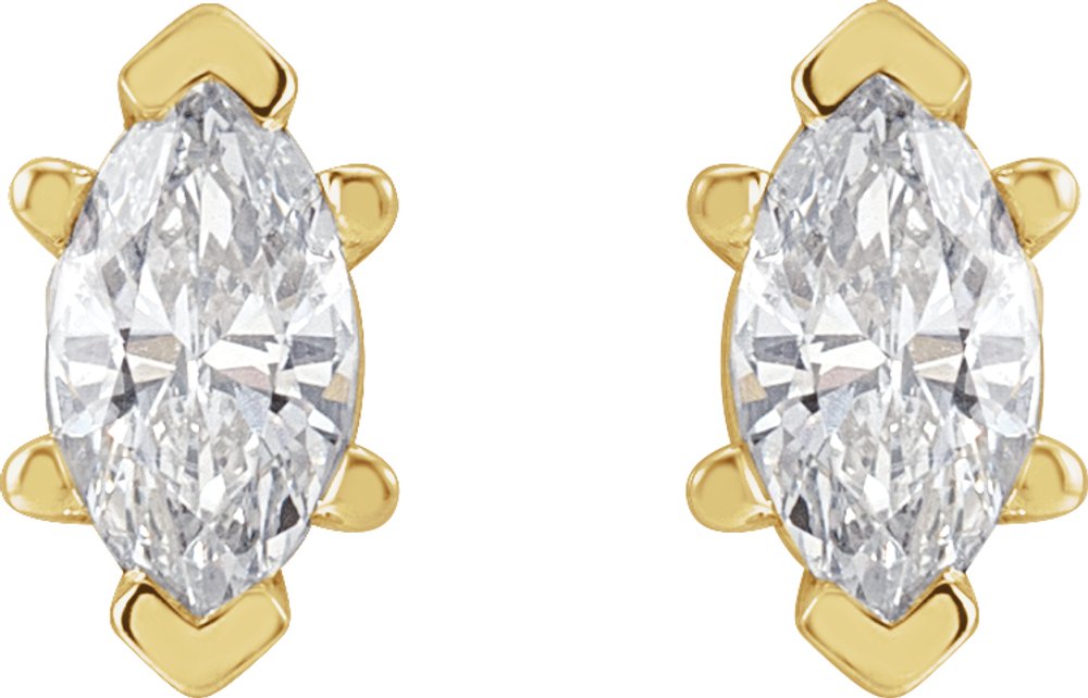 14K White 1/2 CTW Lab-Grown Diamond Earrings