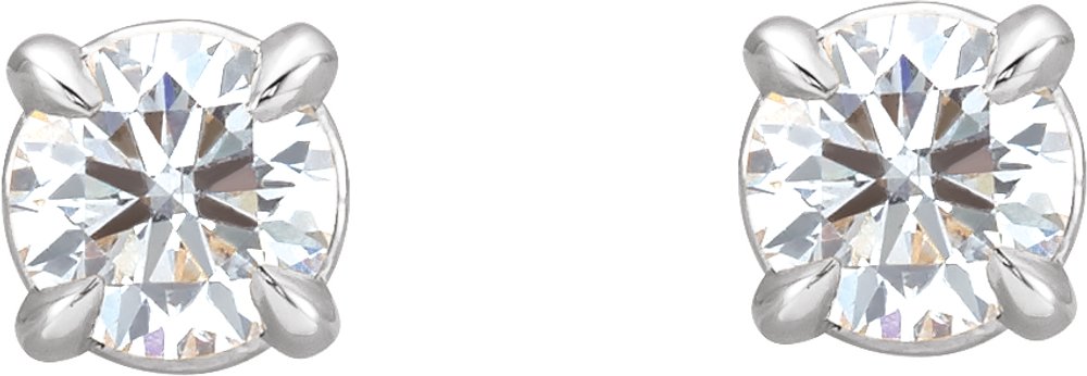 14K White 1/5 CTW Natural Diamond Cocktail-Style Earrings