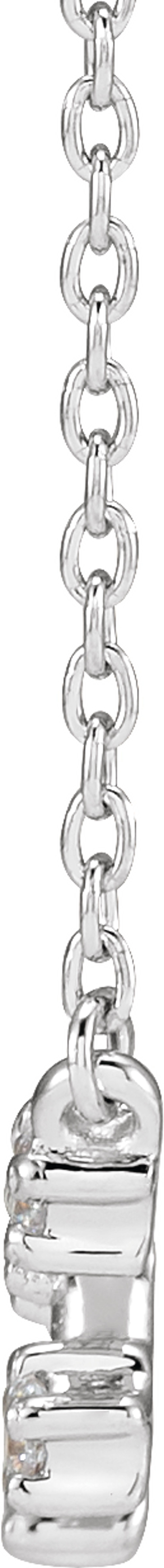 14K White Gold 1/5 CTW Natural Diamond Sagittarius 16-18" Necklace