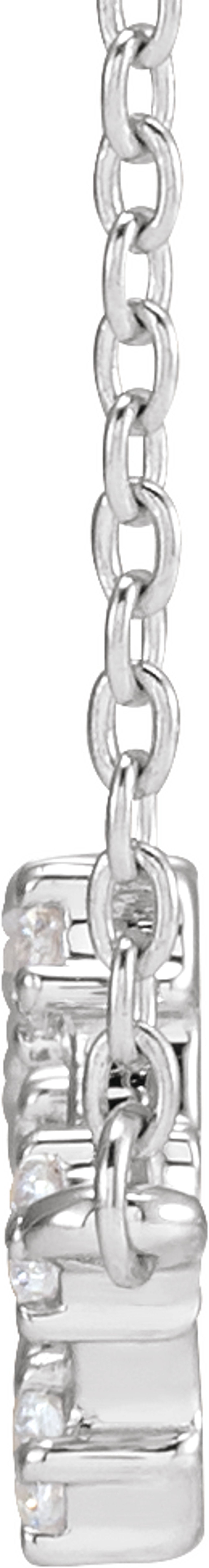 14K White 1/4 CTW Natural Diamond Scorpio 16-18" Necklace