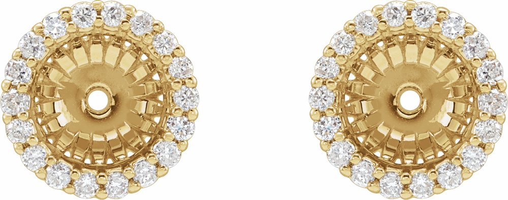 14K Yellow 1/5 CTW Diamond Earring Jackets with 6.1 mm ID