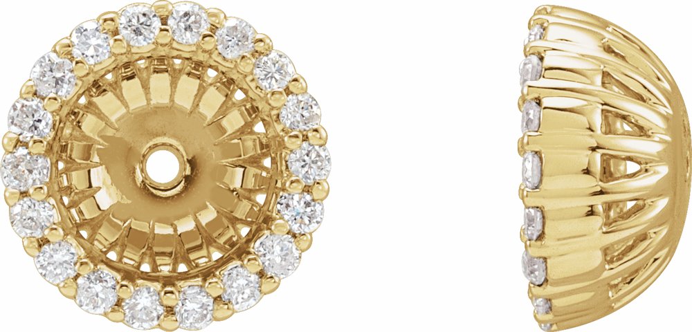 14K Yellow 1/5 CTW Diamond Earring Jackets with 6.1 mm ID