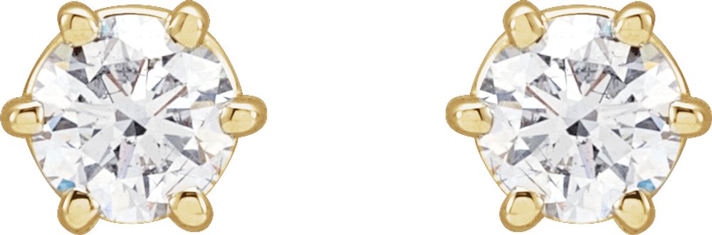 14K Yellow 1/2 CTW Natural Diamond Stud Earrings