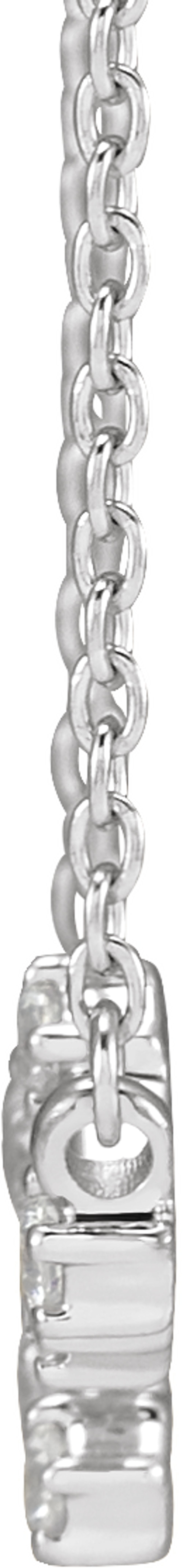 14K White Gold 1/6 CTW Natural Diamond Leo 16-18" Necklace