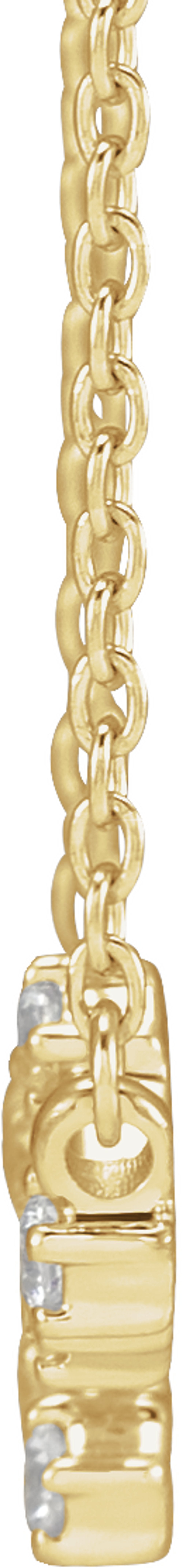 14K Yellow Gold 1/6 CTW Natural Diamond Leo 16-18" Necklace