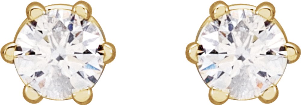 14K Yellow Gold 1/6 CTW Lab-Grown Diamond Earrings