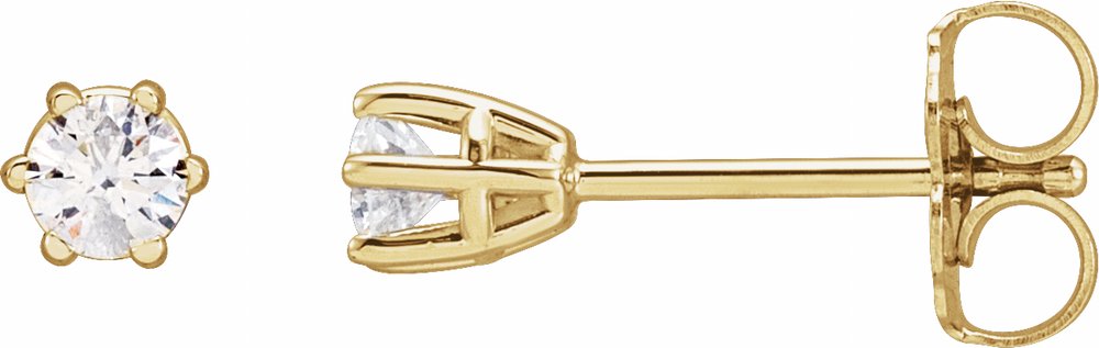 14K Yellow Gold 1/6 CTW Lab-Grown Diamond Earrings