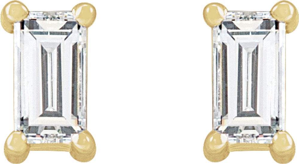 14K Yellow Gold 1/5 CTW Lab-Grown Diamond Stud Earrings