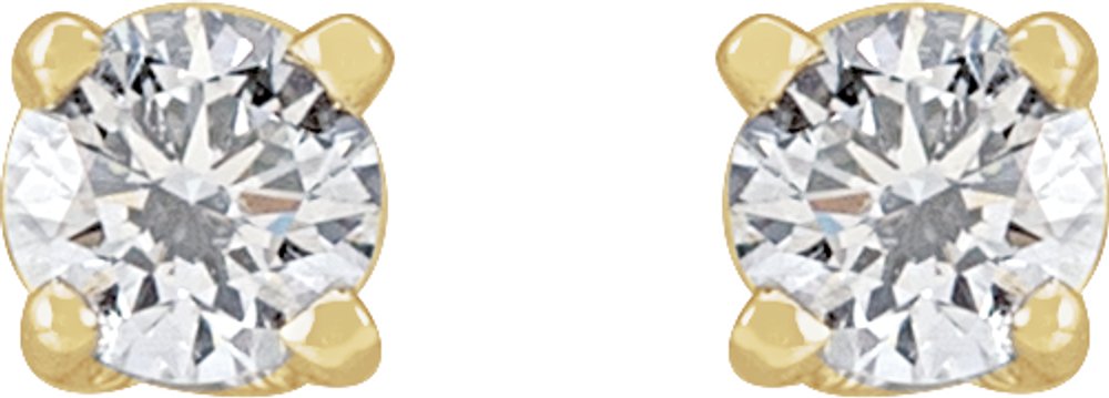 14K Yellow 1/5 CTW Lab-Grown Diamond Stud Earrings