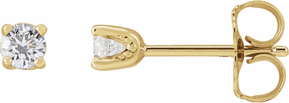 14K Yellow 1/5 CTW Lab-Grown Diamond Stud Earrings