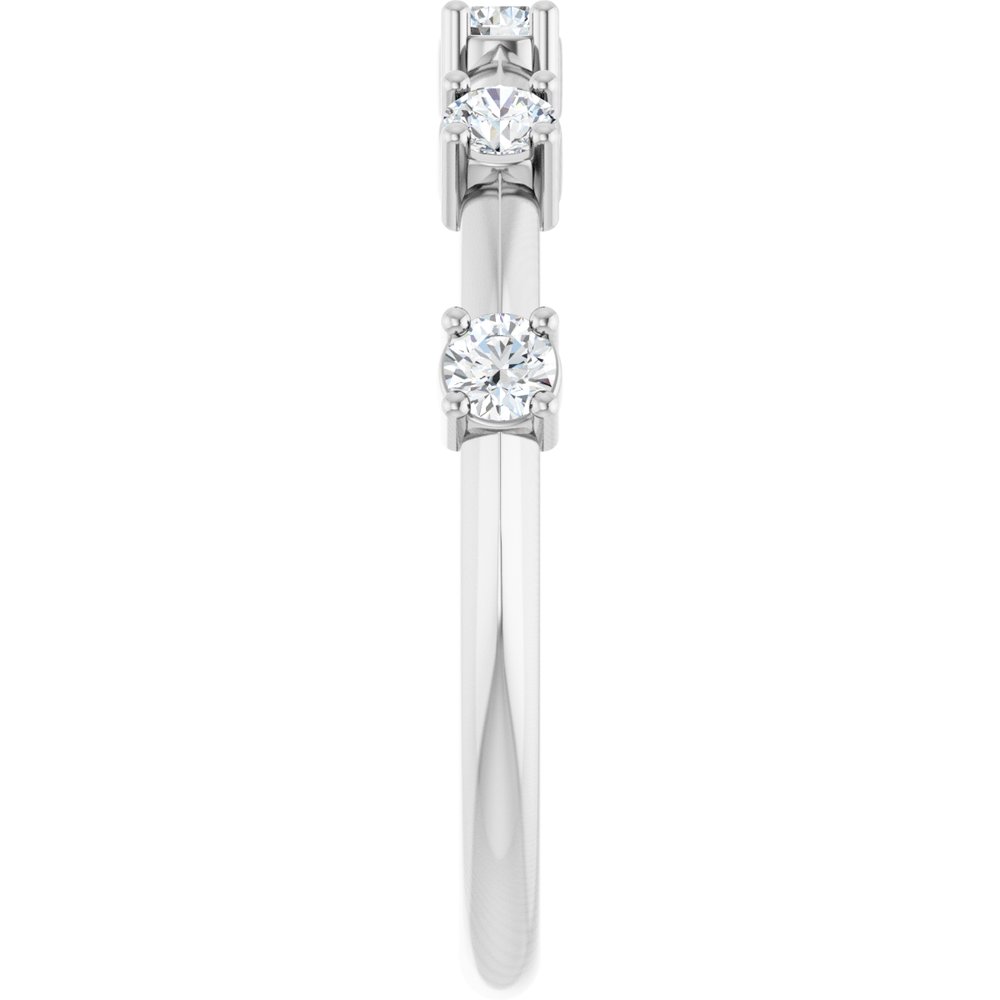 14K White 1/3 CTW Natural Diamond Knife-Edge Anniversary Band