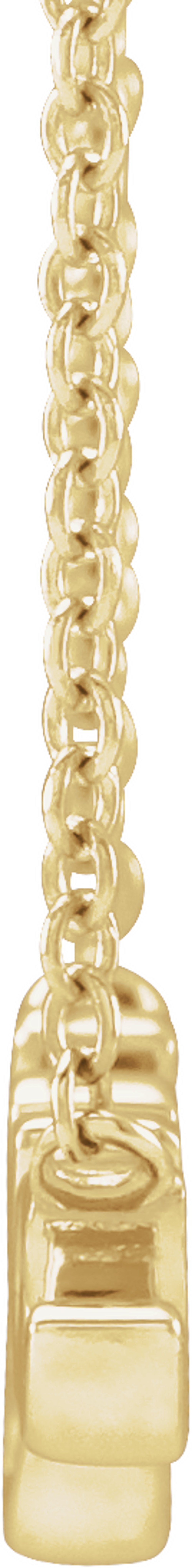 14K Yellow Lowercase Script Grace 18" Necklace