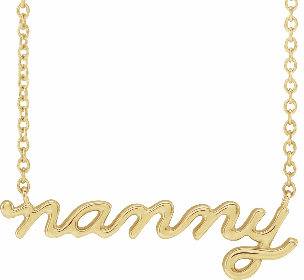 14K Yellow Gold Nanny 18" Necklace