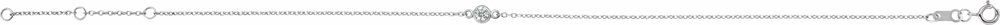 14K White Gold 1/10 CT Natural Diamond 6 1/2-7 1/2" Bracelet