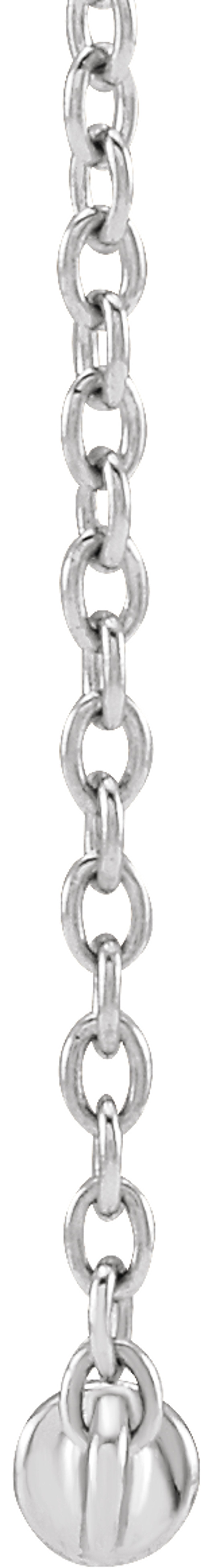 14K White Gold Cultured White Freshwater Pearl Circle 18" Necklace
