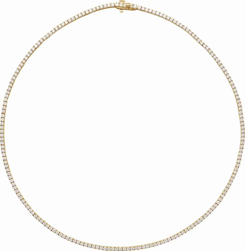 14K Yellow Gold 5 7/8 CTW Lab-Grown Diamond Line 16" Necklace