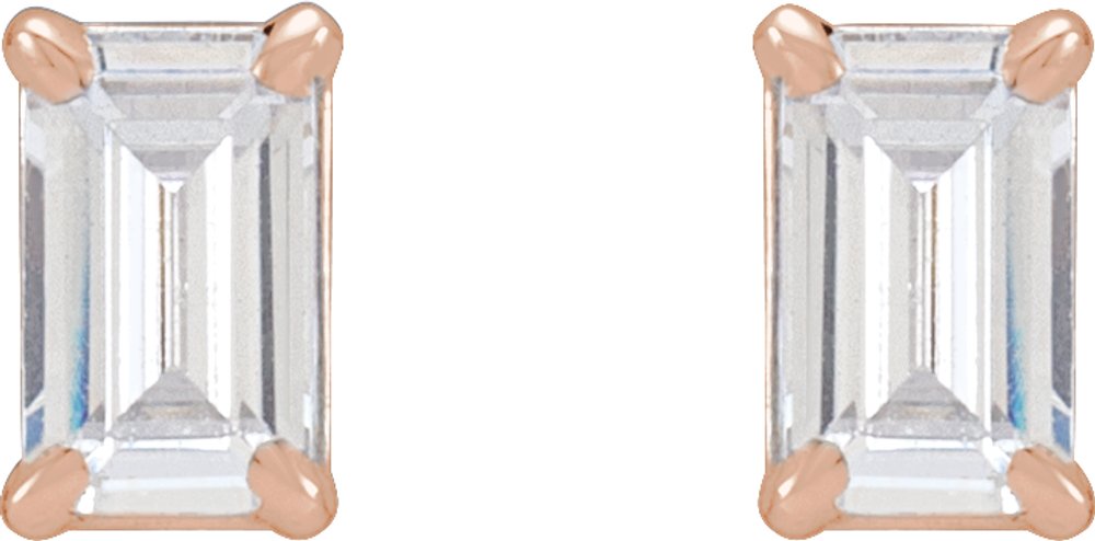 14K Rose Gold 3/4 CTW Lab-Grown Diamond Earrings