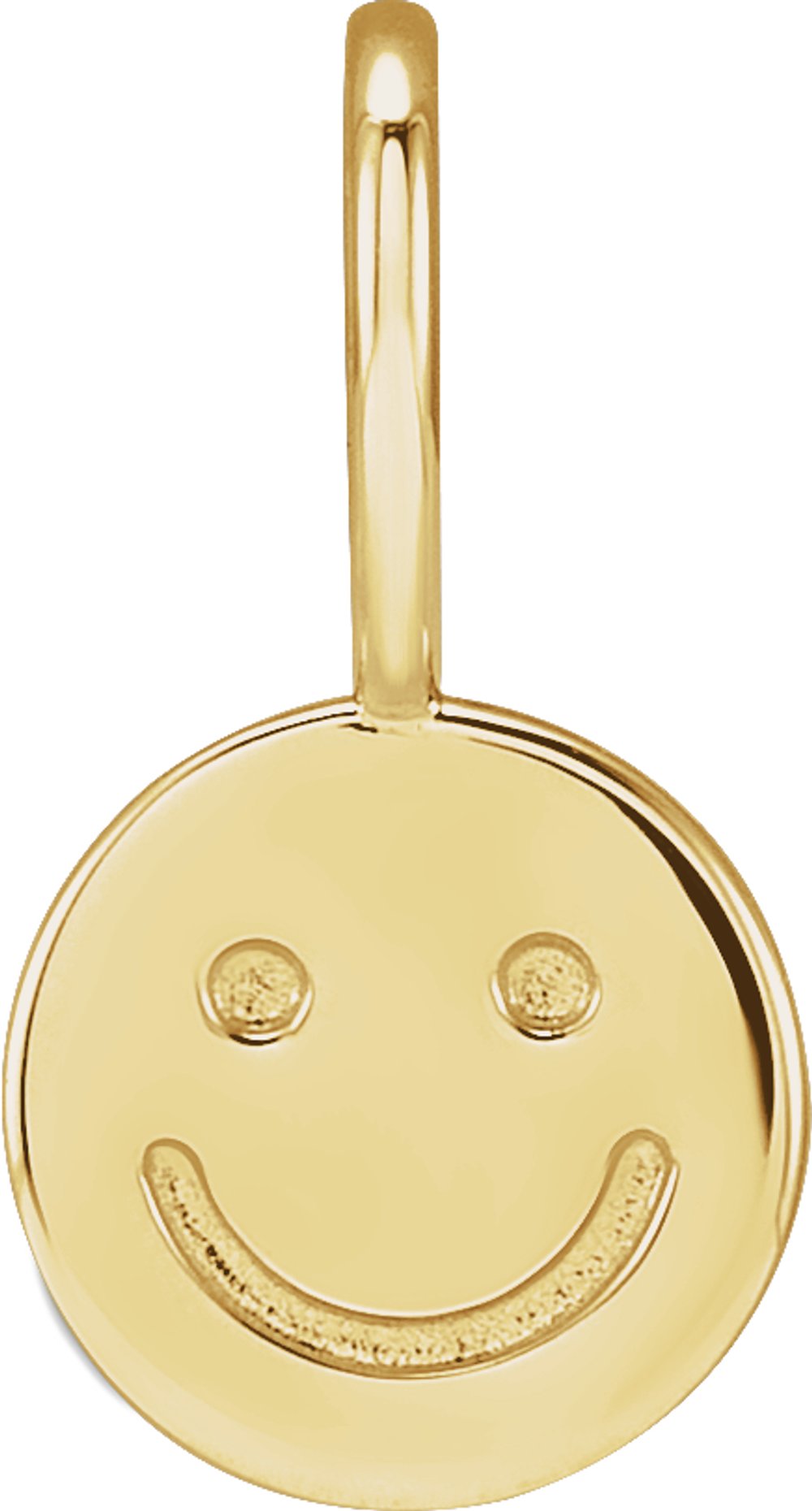 14K Yellow Gold Smiley Face Charm/Pendant