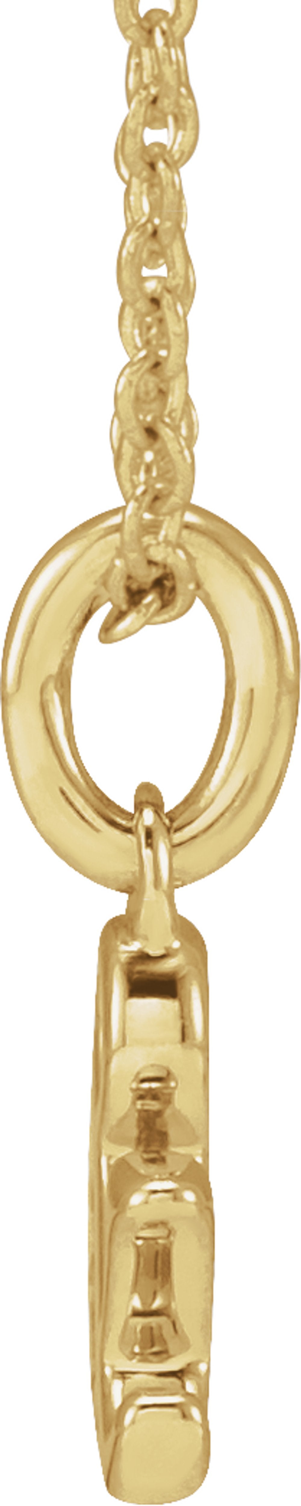 14K Yellow .01 CTW Natural Diamond Ampersand 16-18" Necklace