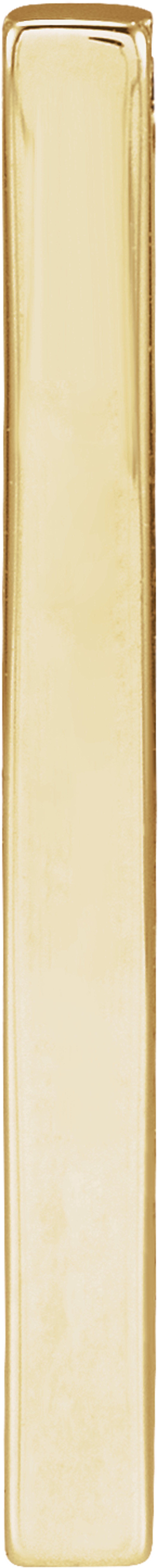 18K Yellow Gold-Plated Sterling Silver Engravable Four-Sided Bar Pendant