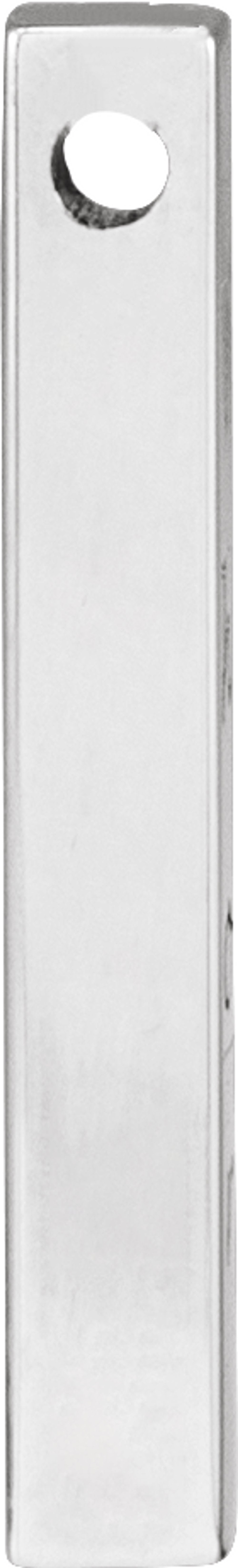 14K White Gold Engravable Four-Sided Bar Pendant