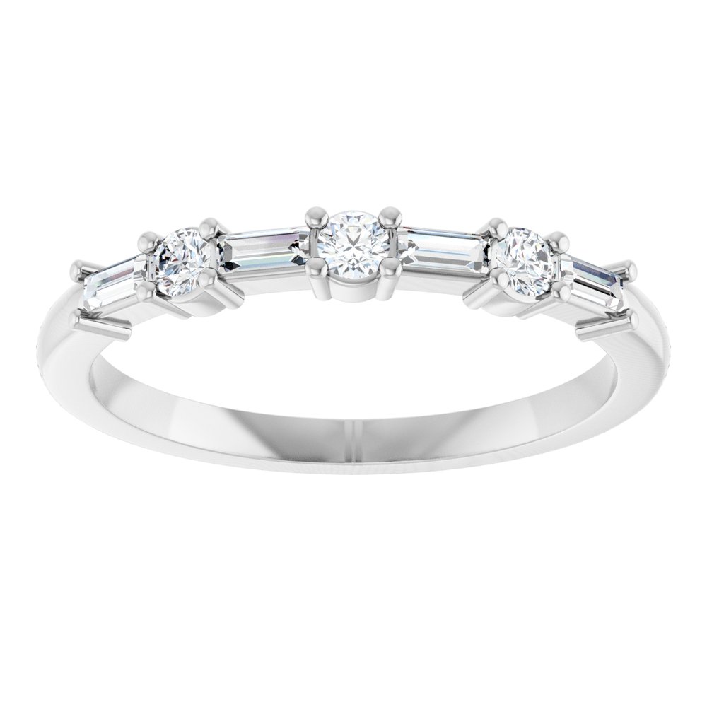 14K White Gold 1/4 CTW Natural Diamond Anniversary Band