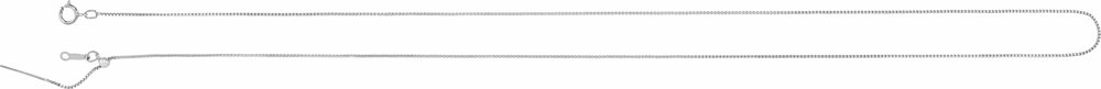 14K White Gold 1 mm Adjustable Threader Box 16-22" Chain